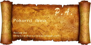 Pokorni Anna névjegykártya